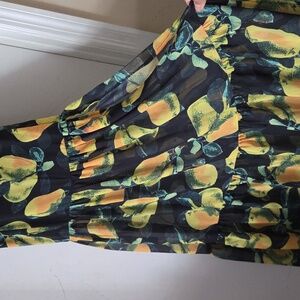 L'ATISTE Black and Yellow Maxi Dress